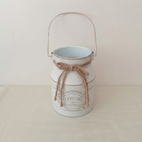 Plant Pots for Home Decor and Garden Decor, European Style Flower Vase and Milk Jug with Handle, Baked Paint Farmhouse Style