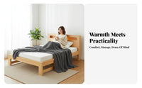 Space-Saving expandable Daybed with Trundle two-in-oneUse expandable Slatted Bed Frame Multi-Functional transformable Sofa No Box coil Required for Children, Apartment Dwellers, Students, Small Spaces, Kid's Room, Bedroom