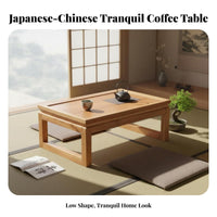 Serenity Inspired Japanese Tea Table Minimalist Design Floor Desk Space Saving Indoor Furnishing Multifunctional for Minimalists, Apartment Dthe manufacturerllers, Students, floor mat Room, Bay opening, Small Spaces, Home Office