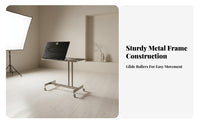 Rolling C-Shaped Table Mobile Design Adjustable C-Shaped Table Nordic aesthetic