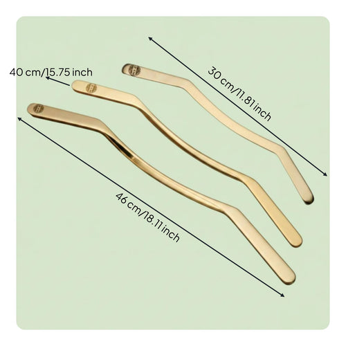 Brass Gua Sha Stick Easy to Hold Meridian Massage Rod Portable for Salon