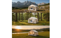 Elevated Inflatable Tent Spacious Cabin Tent Quick Setup Windproof for Backyard