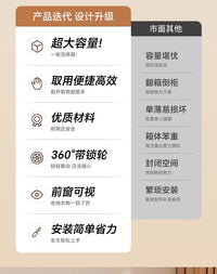 衣服收纳箱翻盖大容量被子整理箱可折叠储物柜换季衣物收纳神器 奶油透-76cm面宽【双开门丨可折叠丨送滑轮*4】