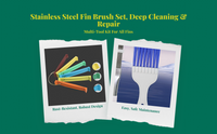 Stainless Steel Fin Cleaning Brush, Coil Cleaner, Air Conditioner Maintenance Tool, Flexible, sturdy, for HVAC, Refrigerator, Radiator