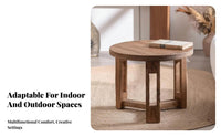 Round Pedestal Table Waterproof Round Tripod Table Modern Design Sturdy Construction for Renters, Adults, Patio, Garden, Balcony
