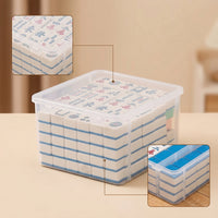 Mahjong Case with Handle Portable Mahjong Tile Storage Box Dustproof for Travel