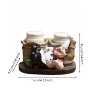Resin Chef Figurine Spice Jars European Style Resin Chef Spice Bottle Stand Great Gift Idea Kitchen Decor for Cooks, Home Cooks, Dining Table, Bakery