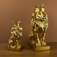 European Crown Lion Ornament Resin Craft