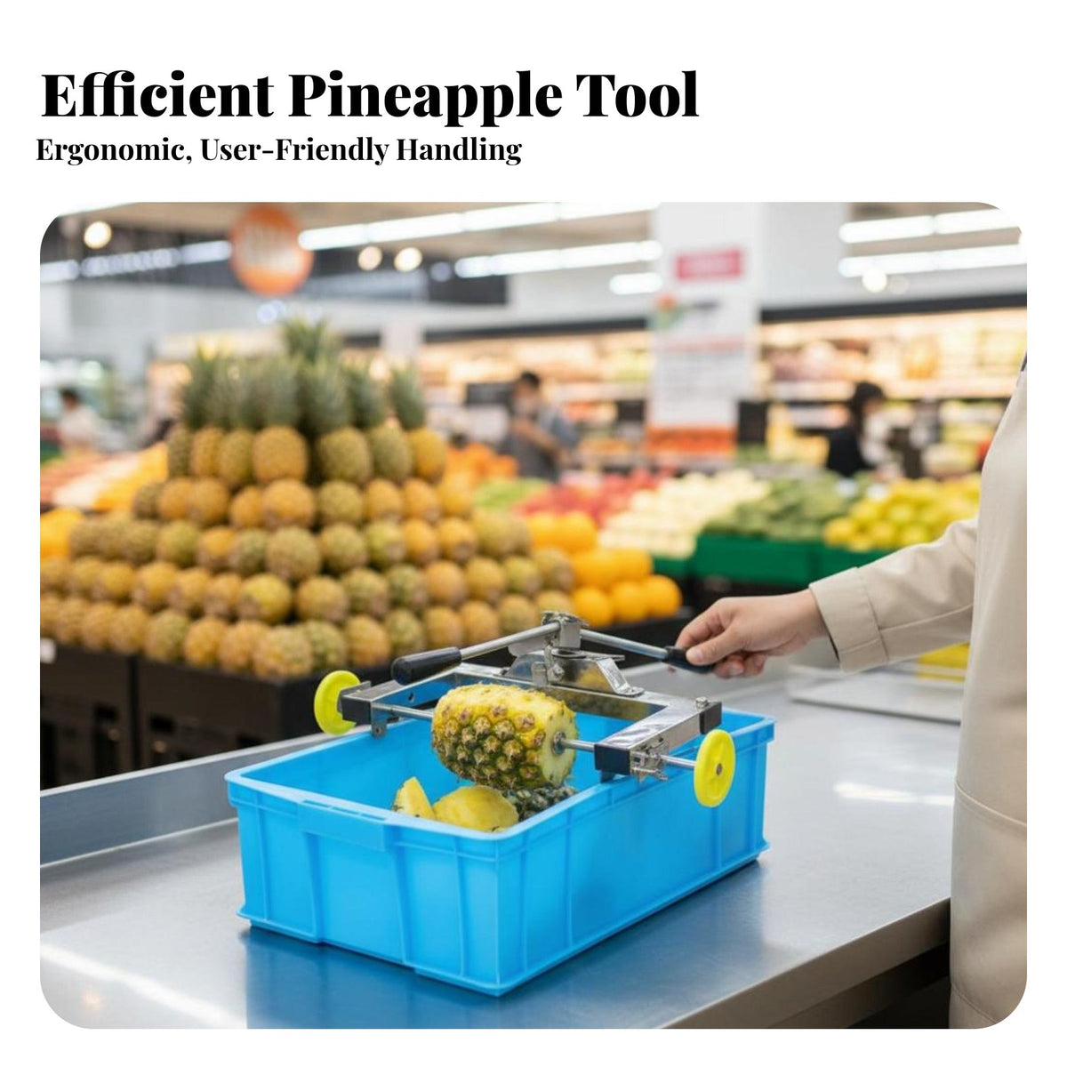 Pineapple Peeling Tool Machine High Effective Stainless Steel Pineapple Peeling Tool Kit Kitchen Equipment Labor Saving