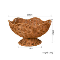 Rattan Fruit Basket Airy Weave Woven Fruit Basket Breathable