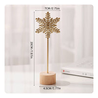 Nordic Design Iron Flower Statue with Wood Base Modern Design House Decoration Handmade for Bedroom, Bookshelf
