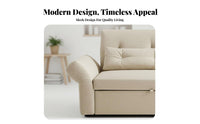 Modern Design textile Sofa with Side Pockets Space-Saving Couch Easy to Clean Household Furniture high resilience Foam Cushions for Apartment Dwellers, Small Families, residents, Living Room, Lounge Area