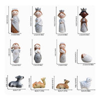 Classic Design Resin Nativity Scene Meaningful Gift Nativity Scene Set Detailed Craftsmanship Jesus Birth Figurine Collection Collectible Figurines for Mantelpiece, Church