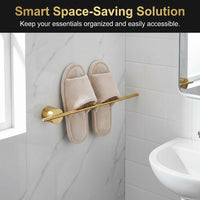 Sink Metal Towel Bar, Wall Mounted Punch Rack for Bathroom & Kitchen, Modern Minimalist Design for Homeowners, Versatile Storage for and Small Items