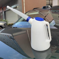 蓝盖刻度机油壶塑料机油壶加油壶注油器车船用注油壶4S店机油壶
