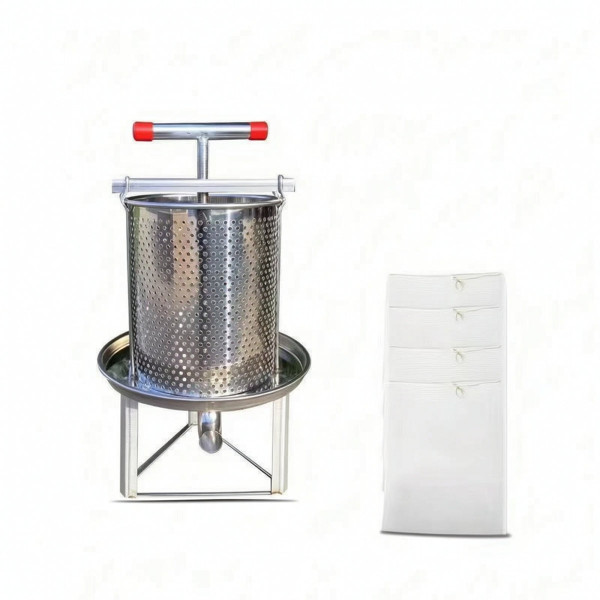 Honey Press with Strainer Bags Stainless Steel Honey Press Heavy Duty Kitchen Tool for Hobbyists