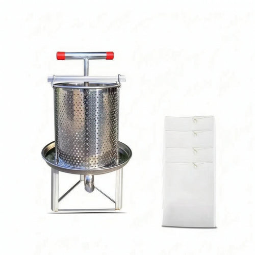 Honey Press with Strainer Bags Stainless Steel Honey Press Heavy Duty Kitchen Tool for Hobbyists
