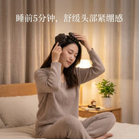 Purple Sandalwood Cat Paw Scalp Massage Comb with Bag