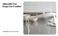 Anti-Fog Clear Food Service Mask Breathable Plastic Mouth Cover Adjustable Ear Loops for Chefs, Caterers, Catering, Kitchen, Beauty Salon