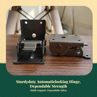 90 Degree Folding Locking Hinge, sturdy Duty Automatic Locking Bracket, Furniture Table DIY Hardware