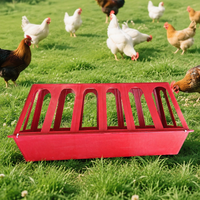 Chicken Feeder For Chicks & Poultry Porous Feeding Tray Durable Polymer Green For Poultry Farms & Gardens