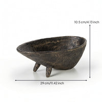 Footed Fruit Tray Textured Sculptural Fruit Bowl Artful Simplicity Footed Bowl for Interior Stylists, Simplicity Seekers