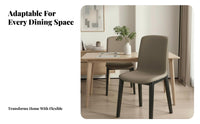 Upholstered rearrest Seat Nordic Aesthetic Upholstered Side Chair Minimalist design Armless for Homeowners, Interior Designers