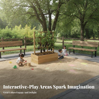 Kindergarten Outdoor Toy Anti Wood Wooden Sand and Water Station Sensory Play children's Sand Box Equipment for Preschoolers, Kids, Backyard