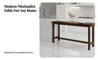 Wooden Bar Counter sturdy Wood Construction Narrow Bar Table Modern Minimalist design Household Furniture for Homeowners, Living Room, Kitchen, Entryway