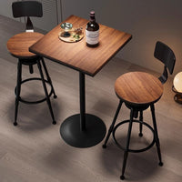 Iron Bar Chair and Table Set with High Stools