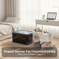 Collapsible Cabinet with casters Front-Opening Doors Storage Container Clear View
