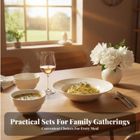French Ceramic Tableware Set, Underglaze Color, Elegant Bowls & Plates, Home Dining, Microwave Gift Choice