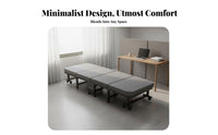 Folding Design Adjustable Recliner Bed Space-Saving Adjustable Reclining Cot Non-Slip Feet Portable Furniture Heavy-Duty Frame for Office Workers, Hospital Visitors, Bedroom, Travel, Camping, Patio