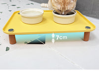 宠物餐盘猫咪自动喂食器盘大口径狗猫碗餐垫支架增高架护颈防漏食