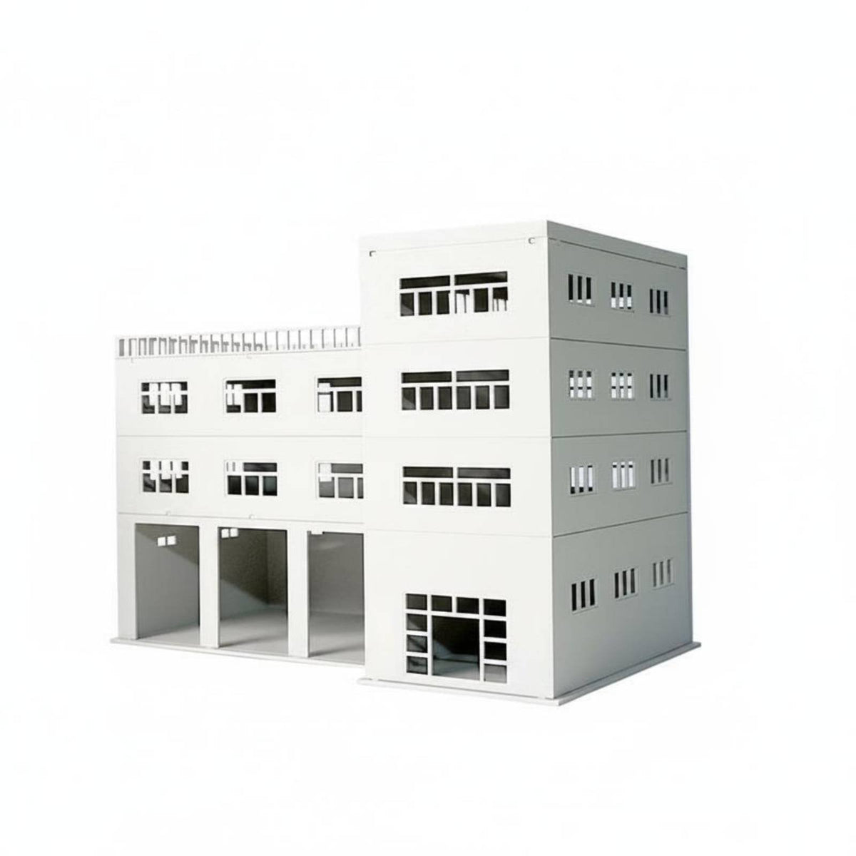 Multi Scale Garage Building Model Realistic Texture Parking Garage Model Collectible Piece DIY Building Kit Easy to Assemble for Collectors, Scene Display Display