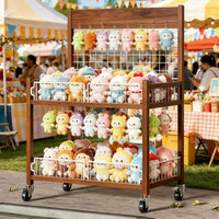 Outdoor Vendor Cart Display Rack for Toys, Bags, Accessories, and Blind Boxes