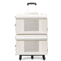 Double-Decker Pet Carrier Portable Rolling Pet Carrier Collapsible for Airport
