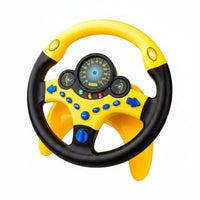Sound and Light Effects Toy Steering Wheel Multi-Function Kids Interactive Driving Toy for Toddlers, Car Travel