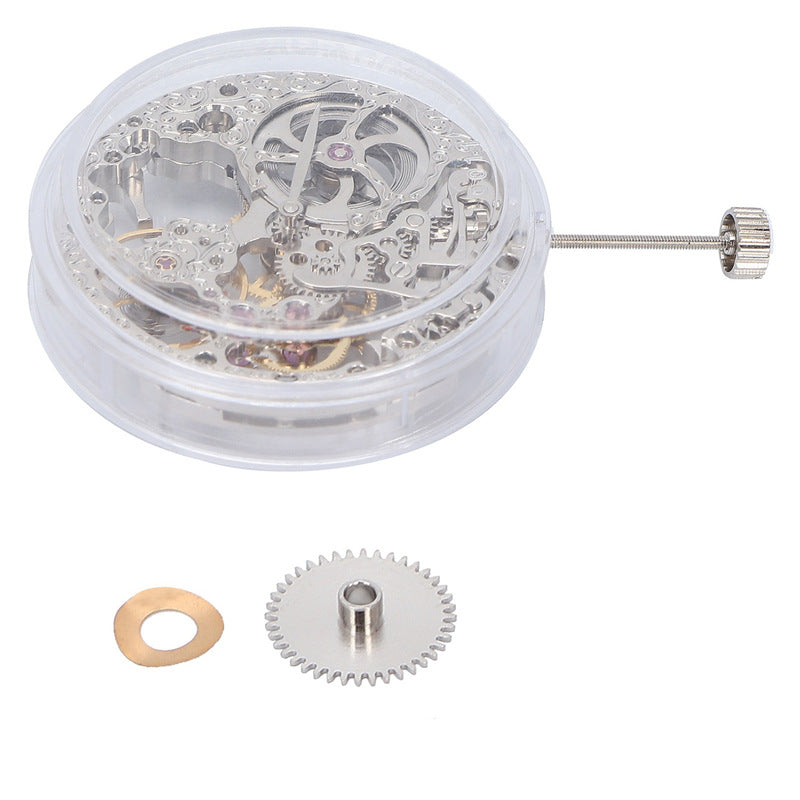 6498 Skeleton Mechanical Watch Movement with Small Seconds at 6 O'Clock