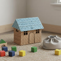 Paper Rope Storage Basket Decorative Woven House Storage Basket Youthful Room Design for Photo Prop, Playroom