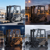 Transparent Forklift Cab Canopy Waterproof Forklift Cab Enclosure Cover Windproof Universal for Lumber Yards