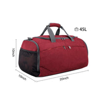 Waterproof Compartment Gym Bag Shoes Compartment Gym Duffel Bag Oxford Material Weekend Backpack