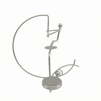 Fisherman Balancing Sculpture Decorative Fisherman Balance Art
