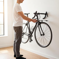 Wall-Mounted Cycle Rack Hooked Arms Folded Metal Bike Rack Space Saving