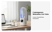 Cooling Mist Function Bladeless Desktop Fan Quiet Operation Desktop Spray Cooler 6 Speed Settings for Children, Bedroom, Office, Dorm Room
