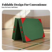 Folding Gymnastics Mat Foldable Design Folding Tumbling Mat Firm Foam Thick Tumbling Pad for Children, Kids, School, Dance Studio, Stretching