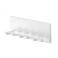 No Bathroom Organizer Compact Wall-Mounted Rack with Hooks Space-Saving