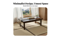 Tranquil design Foldable floor Table Space-Saving foldable floor Table Low height Design Floor Desk Multi-Functional for Minimalists, Apartment Dwellers, Bay opening, Bedroom, Small Spaces, Living Room