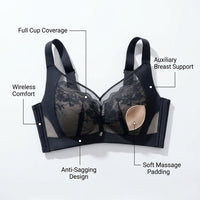 Support Bra for Women with Full Coverage and No Underwire, Non Wired for Plus Size, Multi-Hook Back Closure for Work Wear and Loungewear