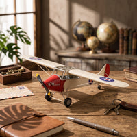 Propeller Airplane Model Collectible Metal Airplane Model Rustic Plane Ornament for Office